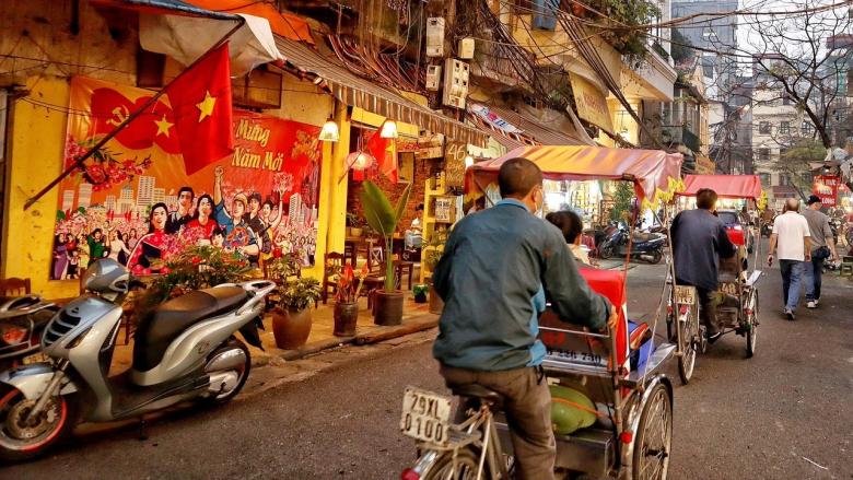 Una calle en Hanoi.